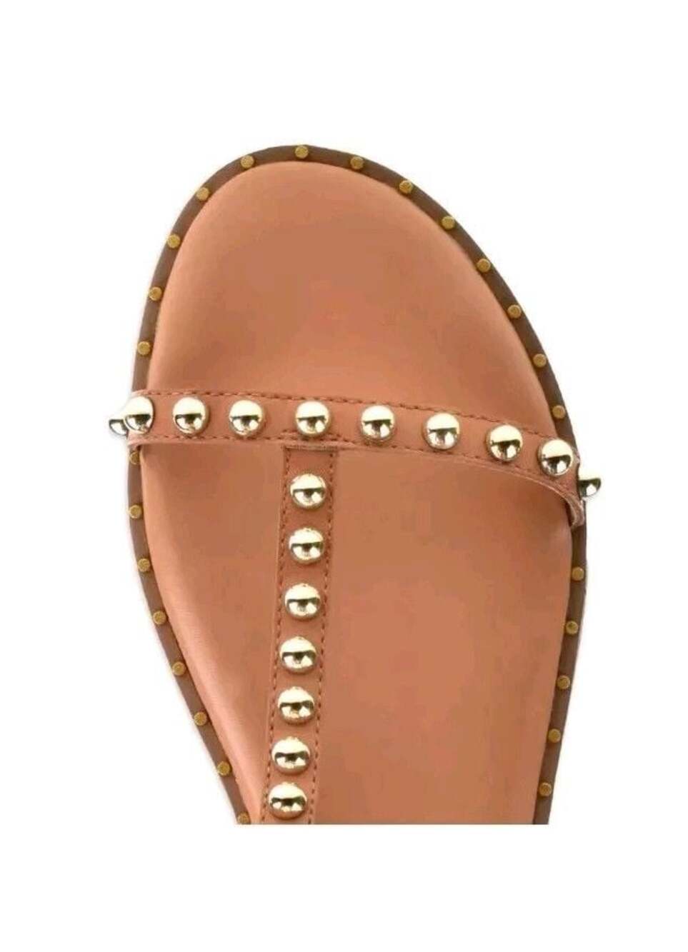 Size 11 Portland Boot Company Brown Studded Gladiator Sandals - Picture 2 of 8